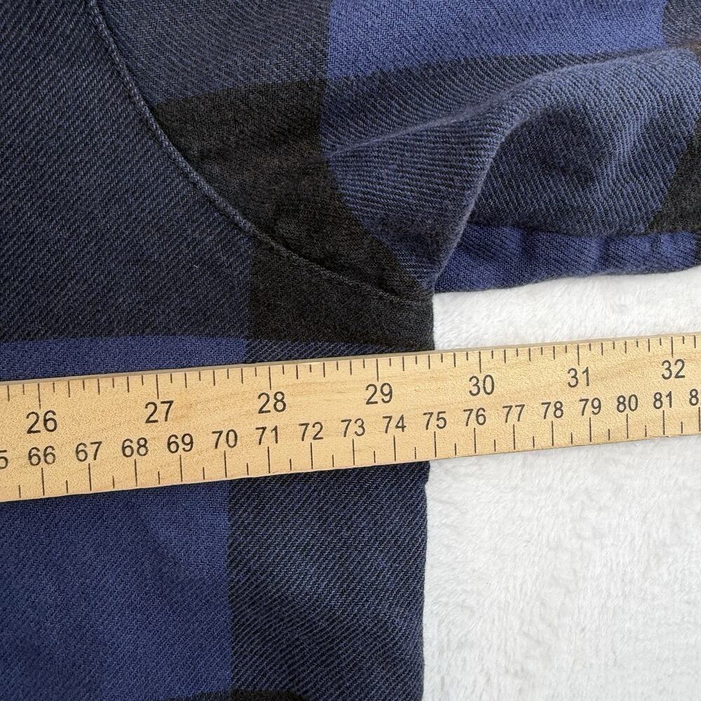 Aerie XL Shirt Anytime Fave Flannel Button Down Oversized Blue Check Flannel - Picture 10 of 13
